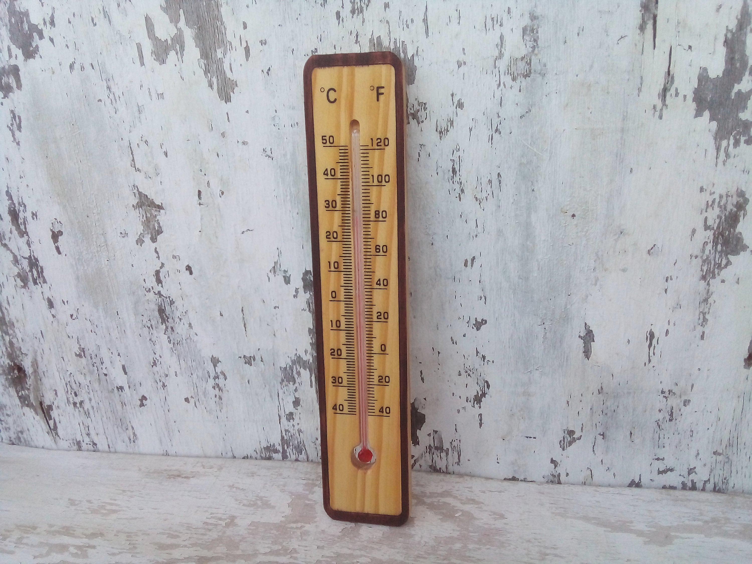 Vintage thermometer - wood old thermometer - wooden thermometer - Indoor thermometer Outdoor thermometer - Wall thermometer,gifs,gift