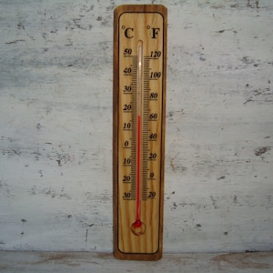 Vintage Thermometer - Holz altes Thermometer - Holz Thermometer - Innen Thermometer Außen Thermometer - Wand Thermometer,Geschenke,Geschenk