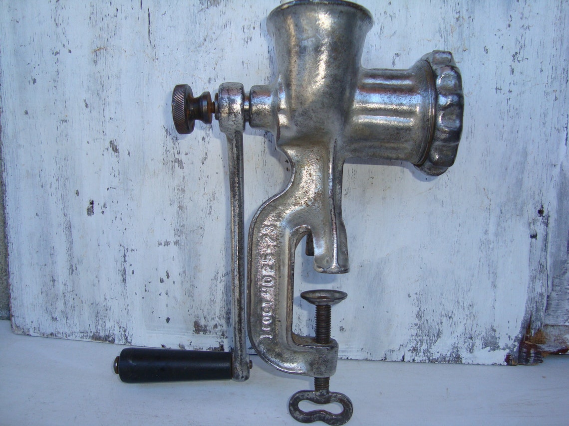 Vintage Meat Grinder Soviet Leningrad Meat Grinder Metal Grinder With