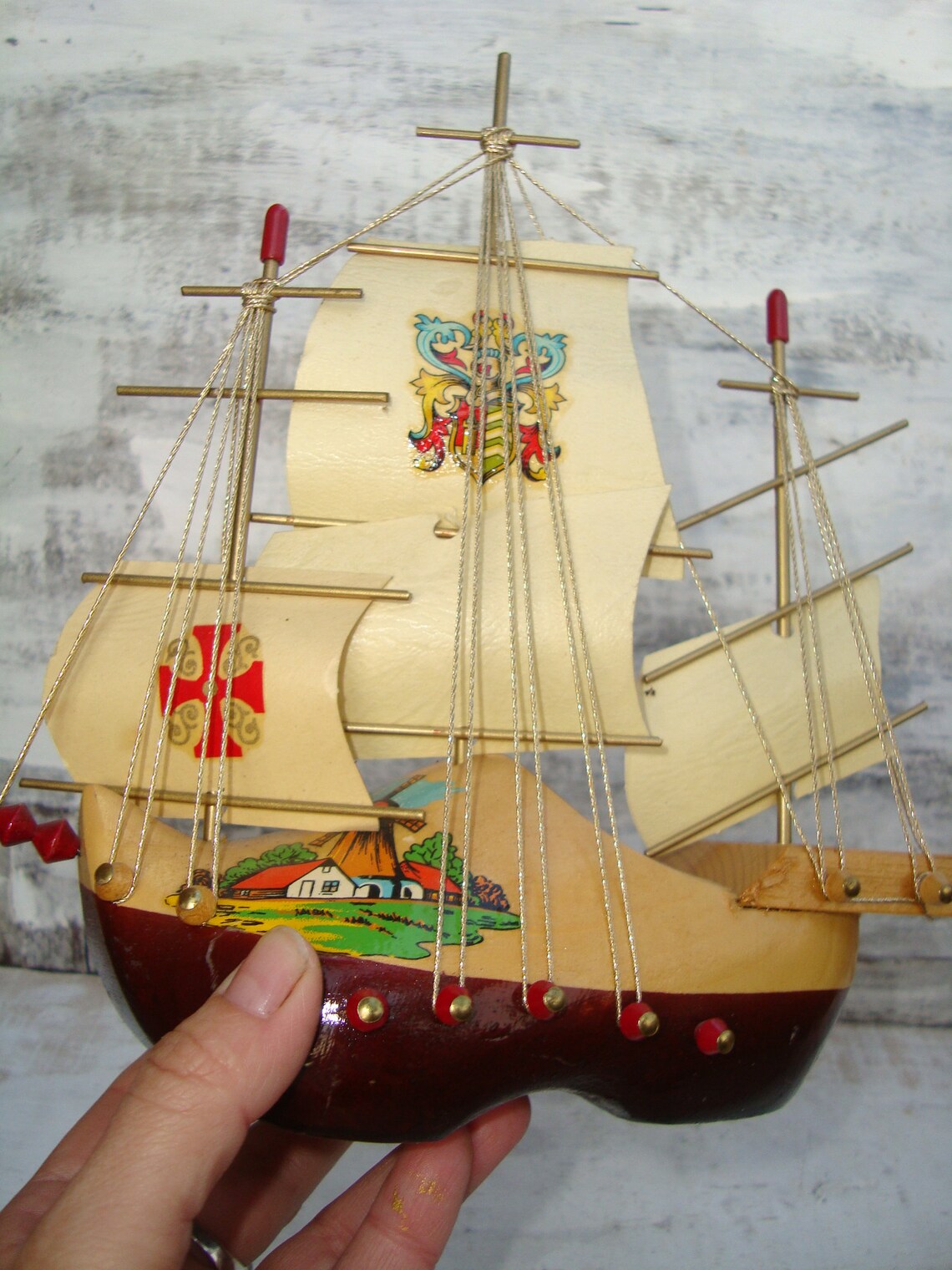 Old Wooden Model Ship - Wooden Sailing Boat Model - Ship Model ...