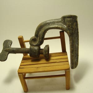 Vintage Gussklemme, Große Gusseisenklemme, Verstellbare Klemme, Große Vulkanisiererklemme, Reifenreparaturklemme, Handpresseklemme, Vulkanierklemme