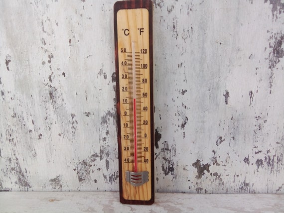 Vintage Thermometer Thermometer Holz Thermometer Innen Thermometer Außen  Thermometer Wand Thermometer,gifts,gift - .de