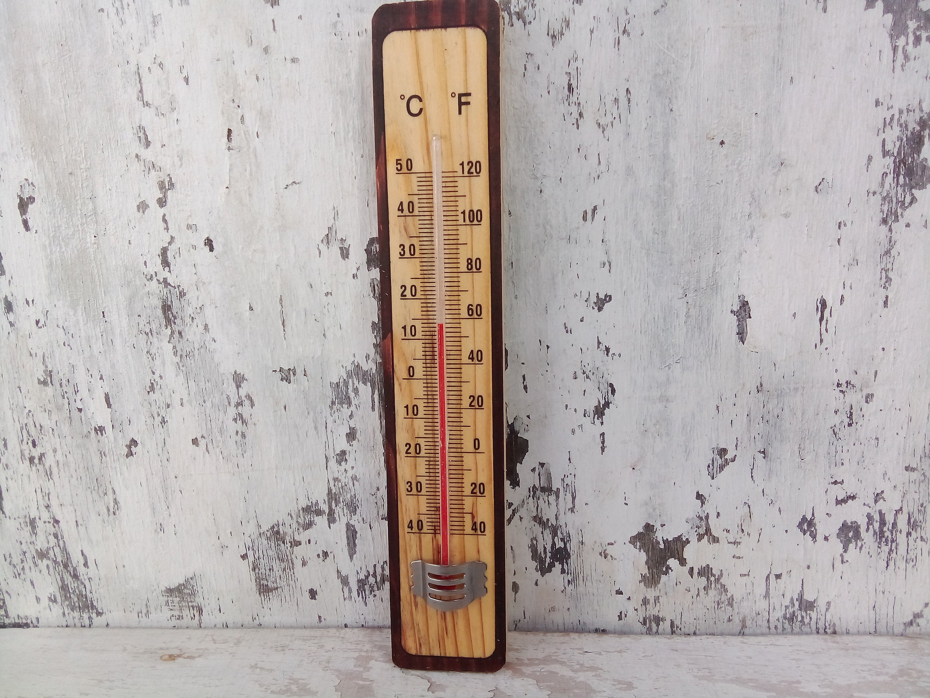 Grand thermomètre en bois pour chambre de bébé avec motif safari 