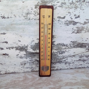 Vintage Thermometer - Thermometer - Holz Thermometer - Innen Thermometer Außen Thermometer - Wand Thermometer, Geschenke, Geschenk