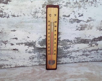 Vintage thermometer - thermometer - wooden thermometer - Indoor thermometer Outdoor thermometer - Wall thermometer,gifts,gift