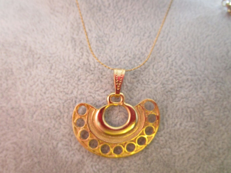 24k Gold Plated Pre-Colombian Necklace