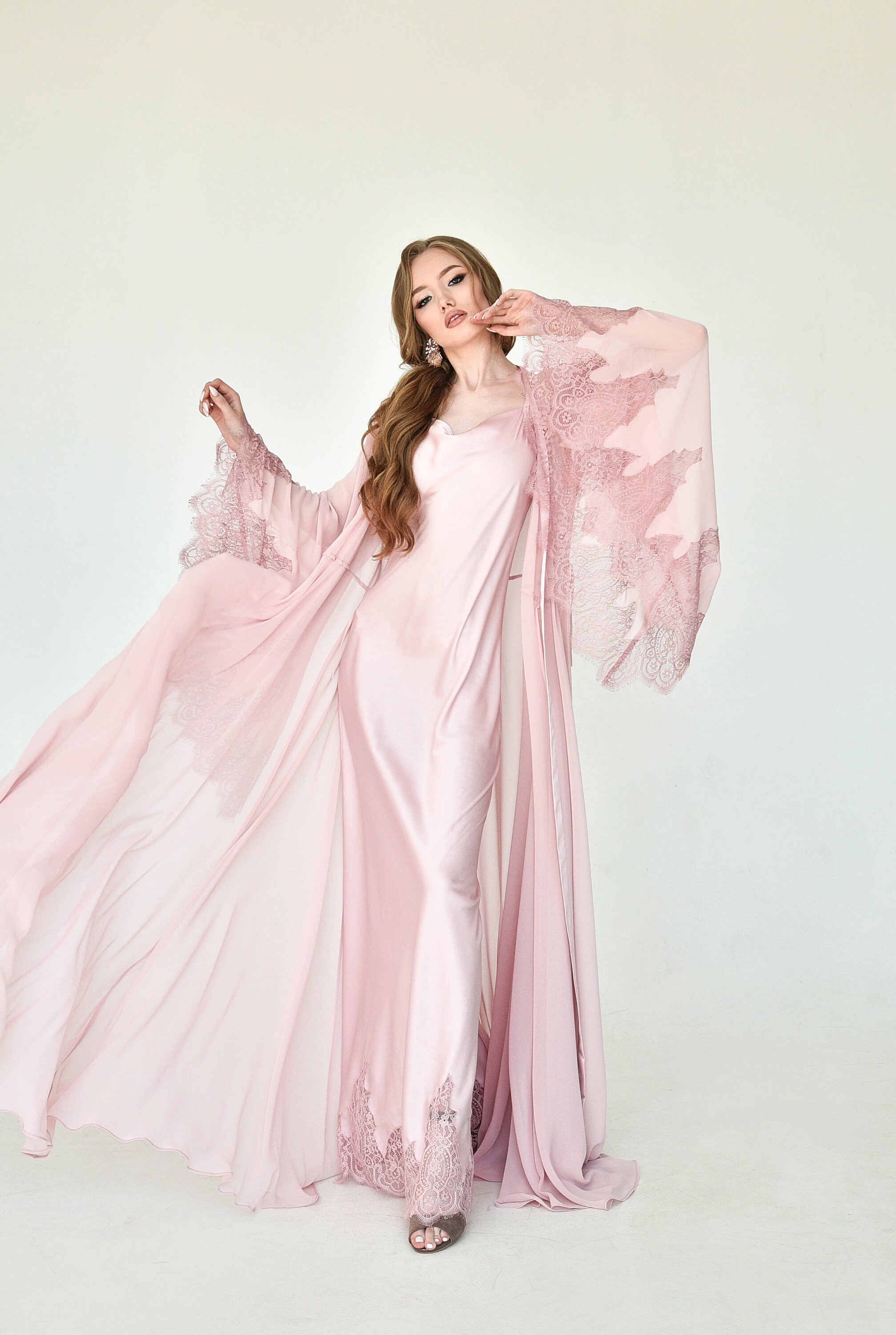 dusky pink gown