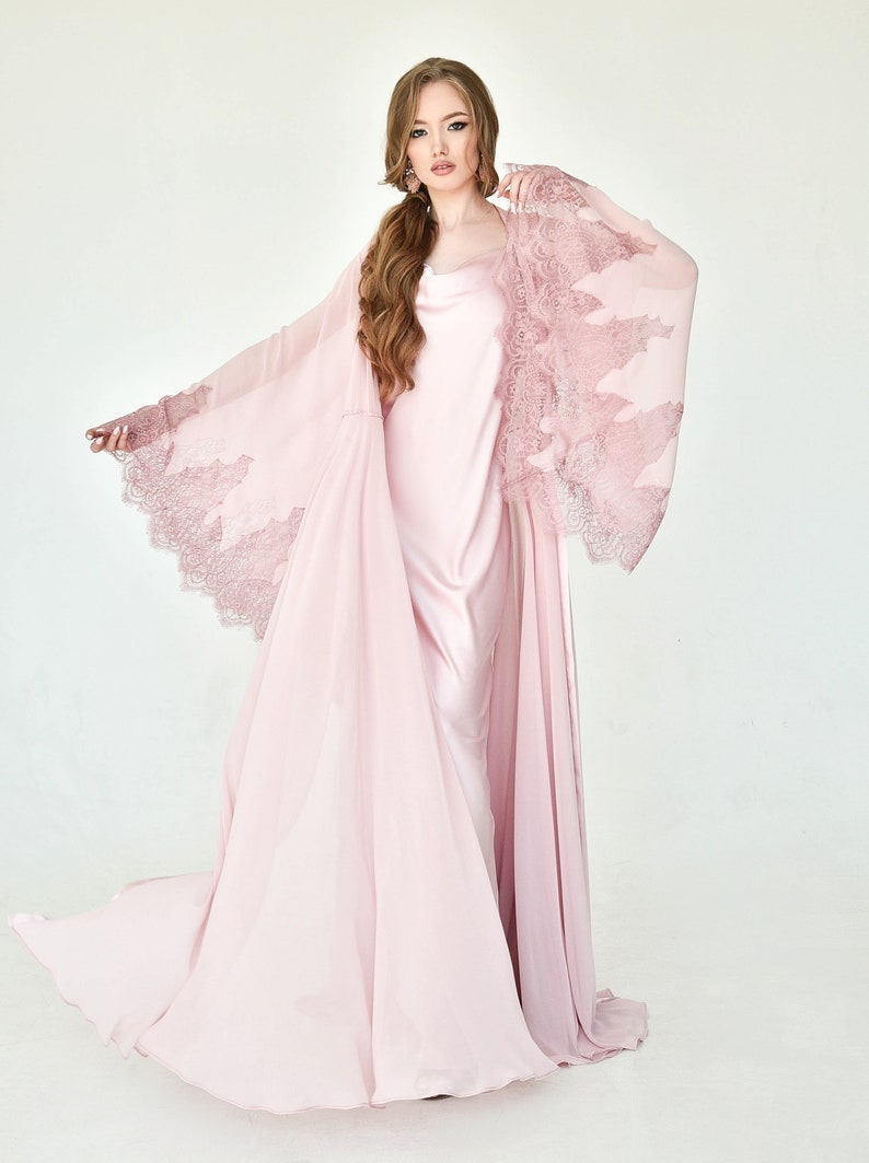 Robe rose dusky robe de nuit rose dusky robe rose dusky et Etsy