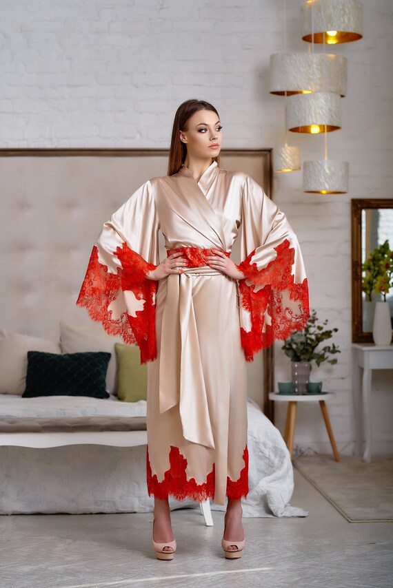 customized robes silk