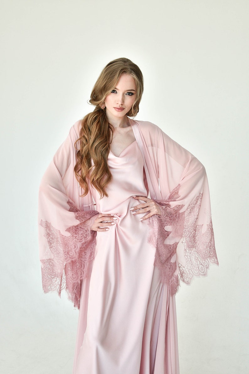 Robe rose dusky robe de nuit rose dusky robe rose dusky et Etsy