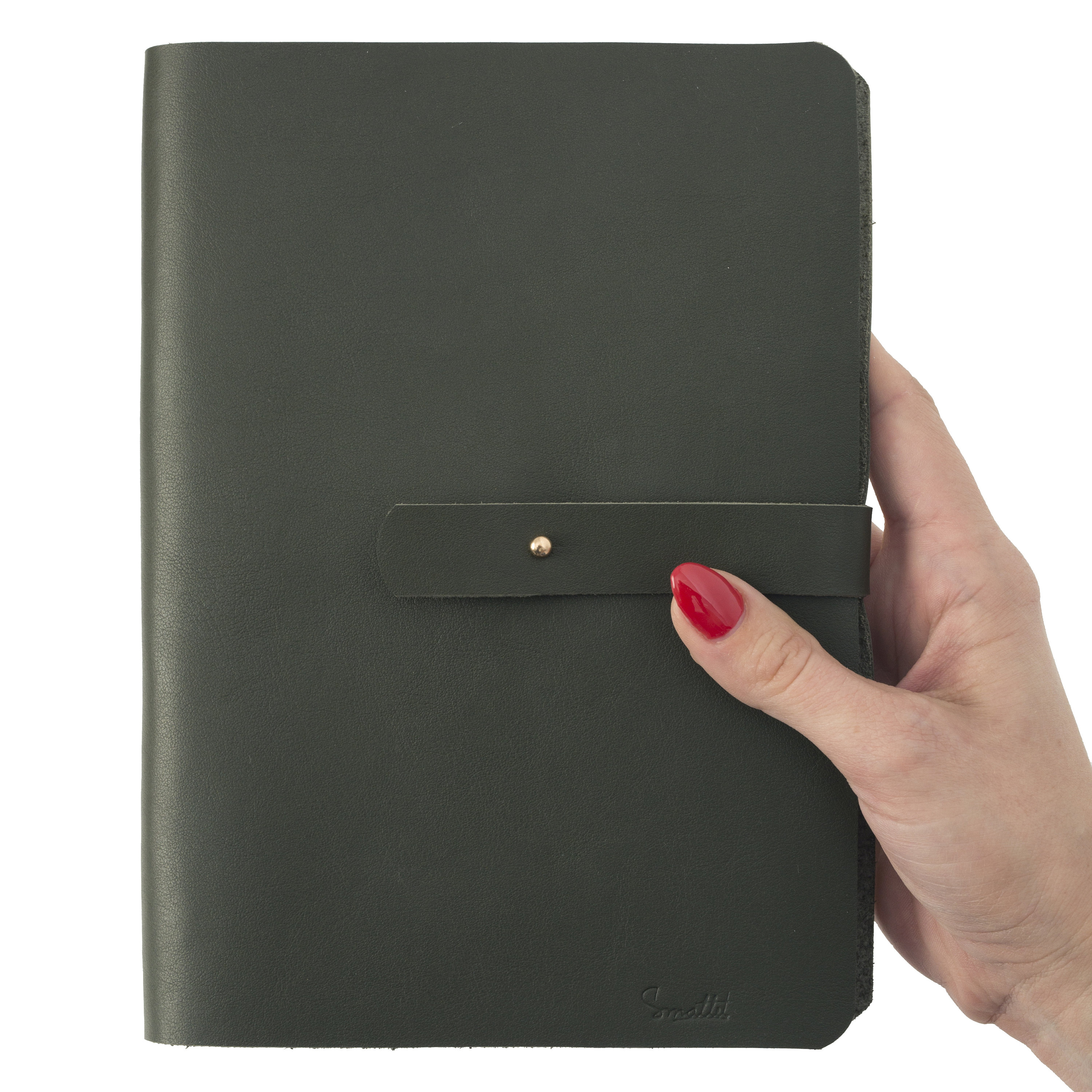 Handmade leather Green Army Notebook Journal. You can add your Etsy