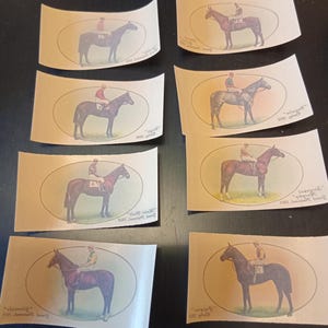 40 1930s Players cigarettes transfers - Derby and Grand National Winners, great chance to complete a set