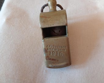 1915 Trench Whistle by J. Hudson and Co., Birmingham - still works, wonderful collector's item