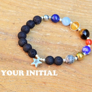 persinalized solar system bracelet galaxy bracelet space jewelry astronomy bracelet gemstone space bracelet solar system jewelry planet