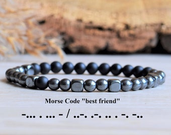 Morse Code Bracelet for Best Friend - Hidden Message Jewelry - Friendship / Best Friend / BF / Bestie Gift
