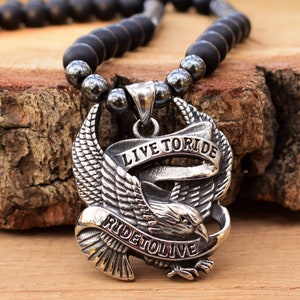 eagle pendant eagle necklace stainless steel mens necklace bird necklace eagle jewelry biker pendant necklace mystical pendant men women
