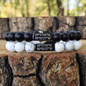 Long Distance Relationship Gift for Boyfriend Girlfriend Couple Bracelets