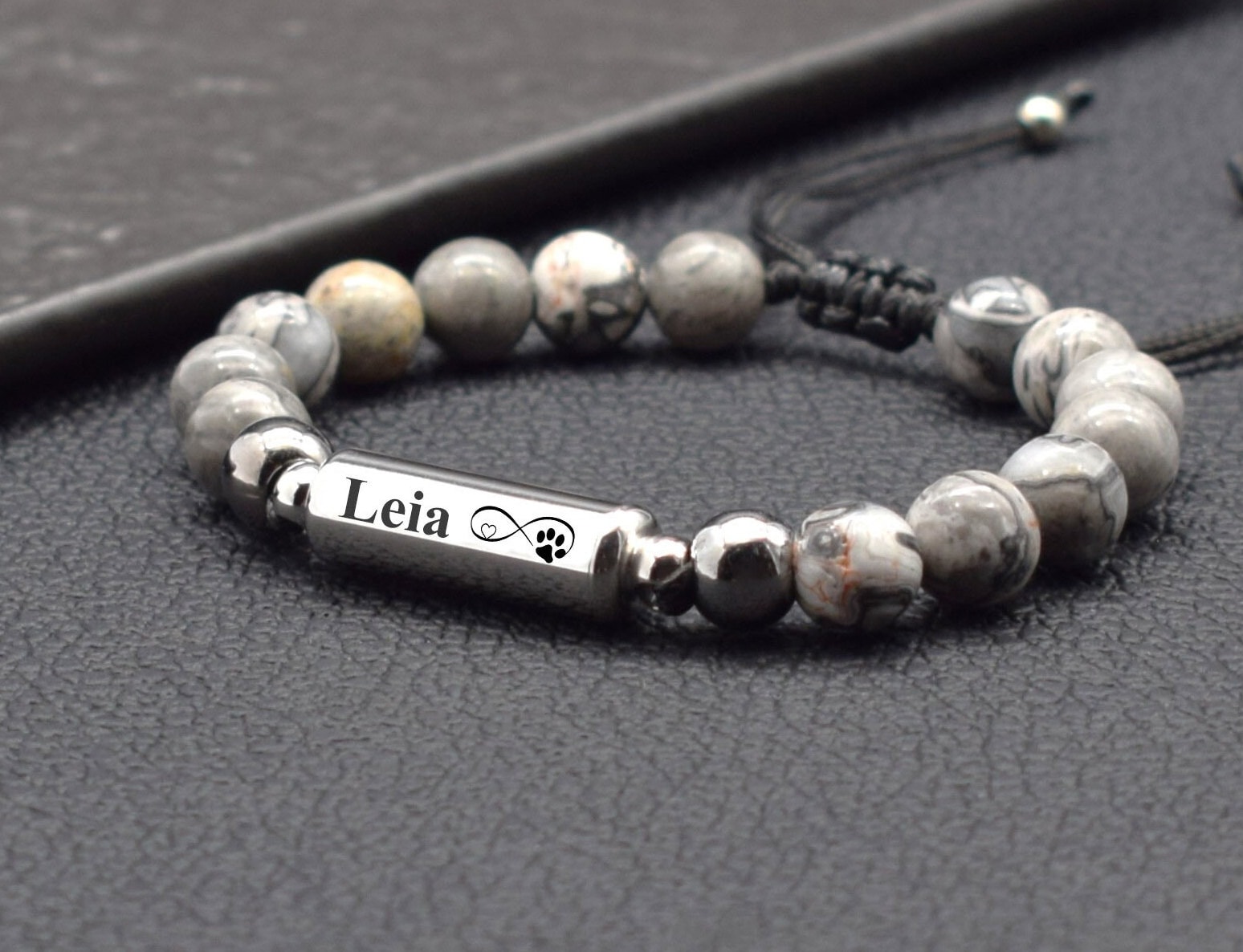 Cremation Urn Jewelry Memorial Bracelet Dog Paw Print Pet Loss Gifts ...