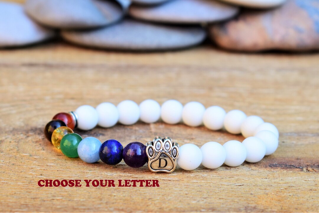 Pet Loss Bracelet Rainbow Bridge Bracelet Paw Print Jewelry Pet ...