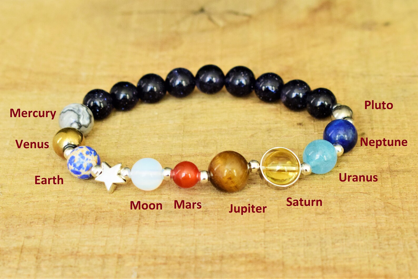 Space Bracelet Solar System Bracelet Astronomy Jewelry Geek Etsy Israel