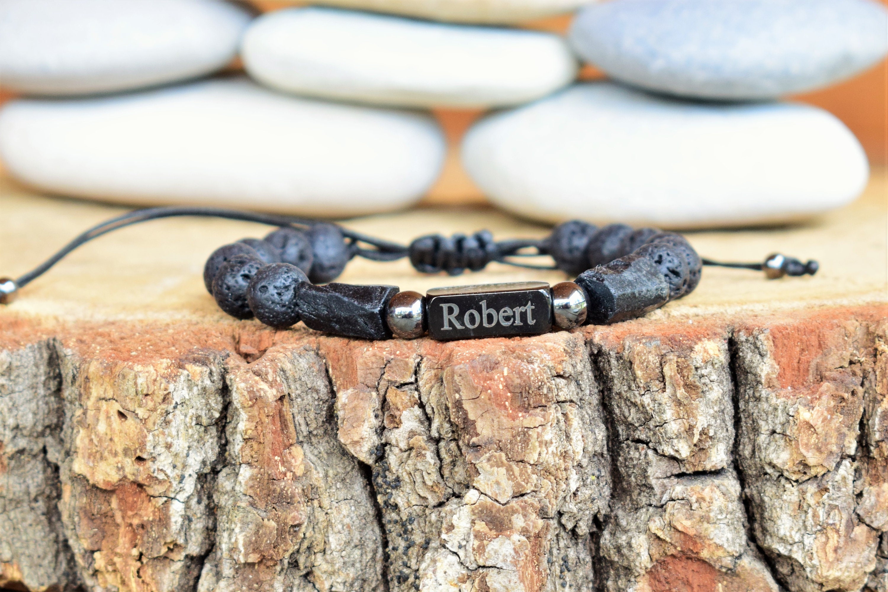 Personalisierte Perlen Armband Herren Perlen armband Etsy