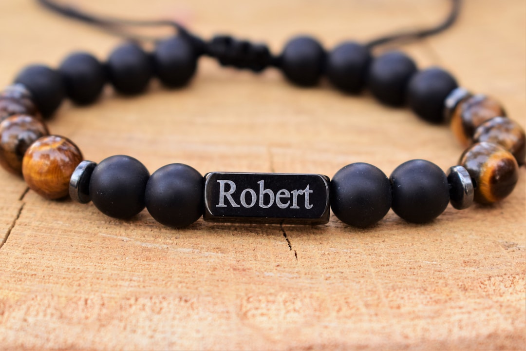 Custom Mens Bracelet Personalized Mens Bracelet Mens Engraved Bracelet