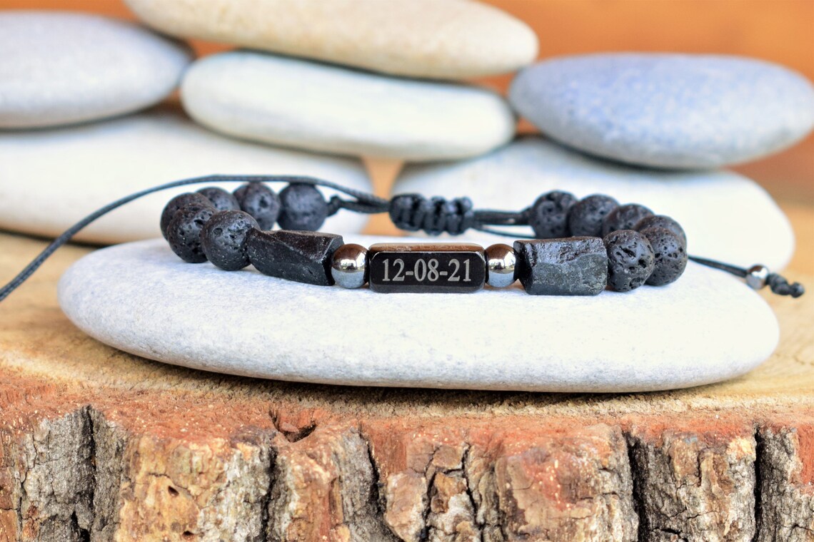 Personalisierte Perlen Armband Herren Perlen armband Etsy