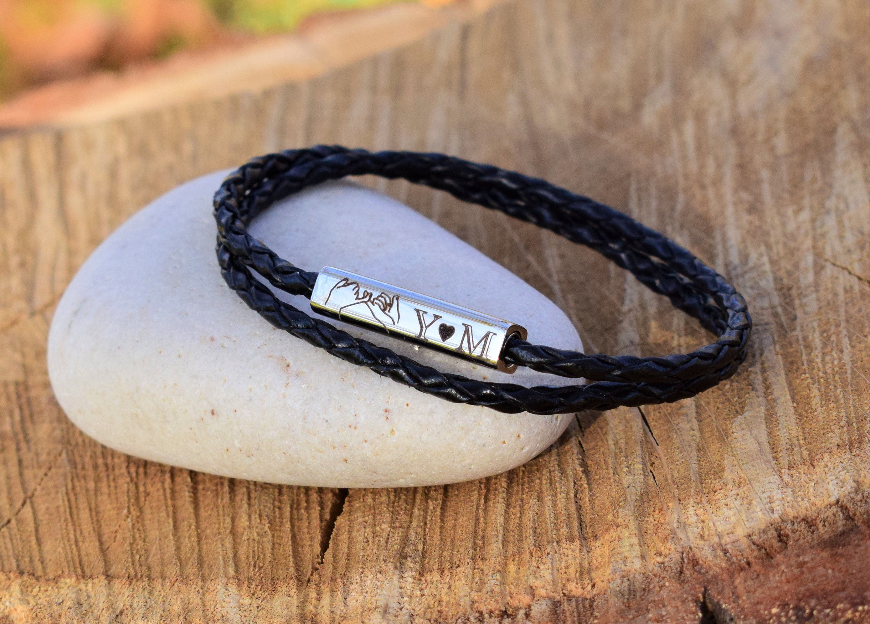 Personalized Braided Couples Bracelet – Cute Cat Charm, Adjustable Rope, Matching Promise Bracelet For Him & Her - View #12