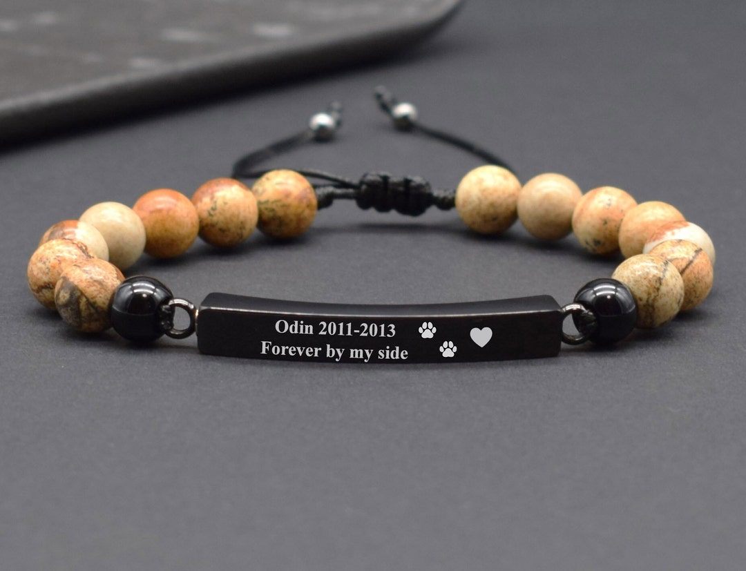 Cremation Bracelet Pet Memorial Jewelry Ashes Keepsake Loss of Pet Paw ...