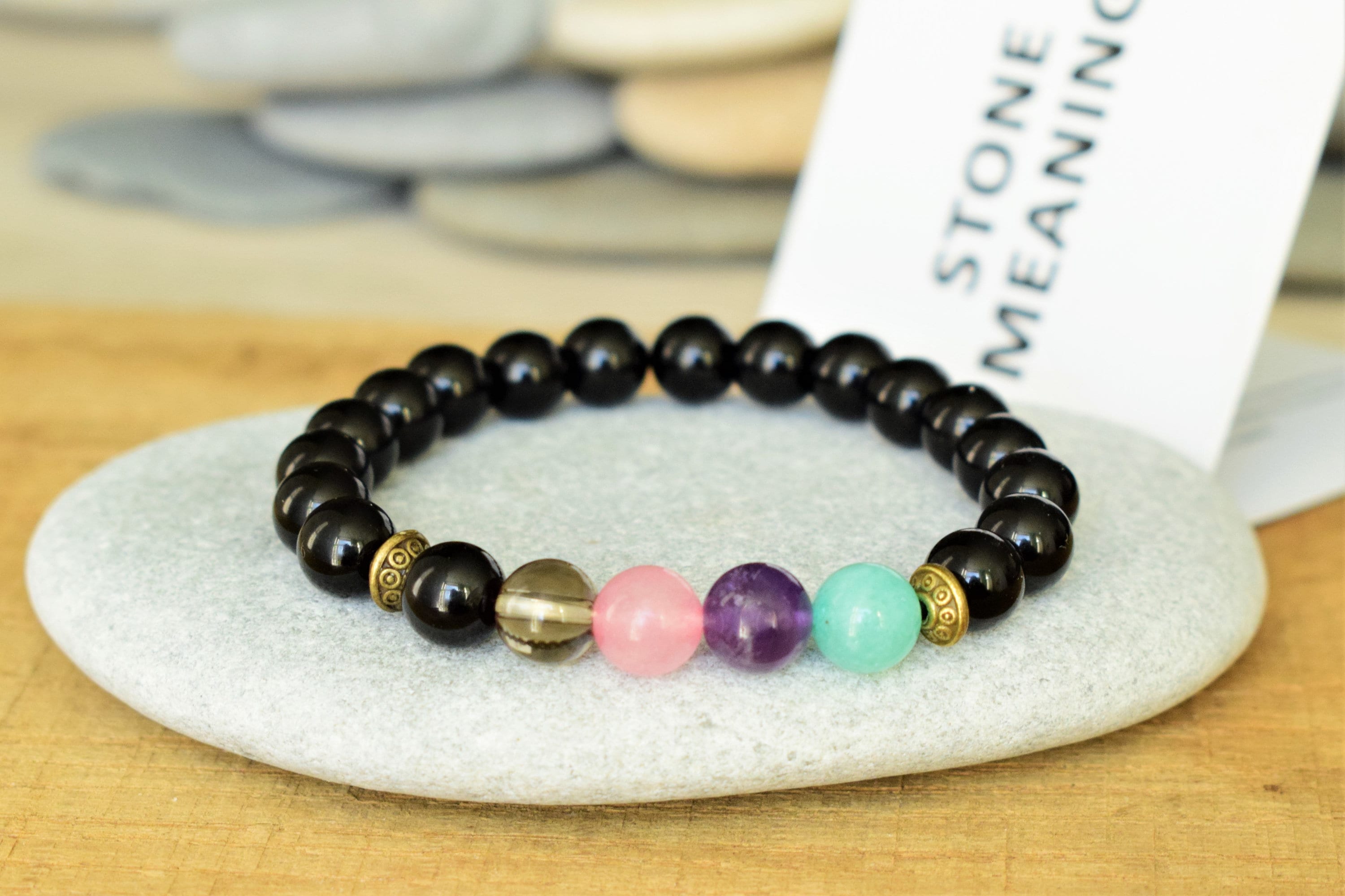Multistone Bracelet Balance Bracelet Healing Bracelet Anxiety Etsy
