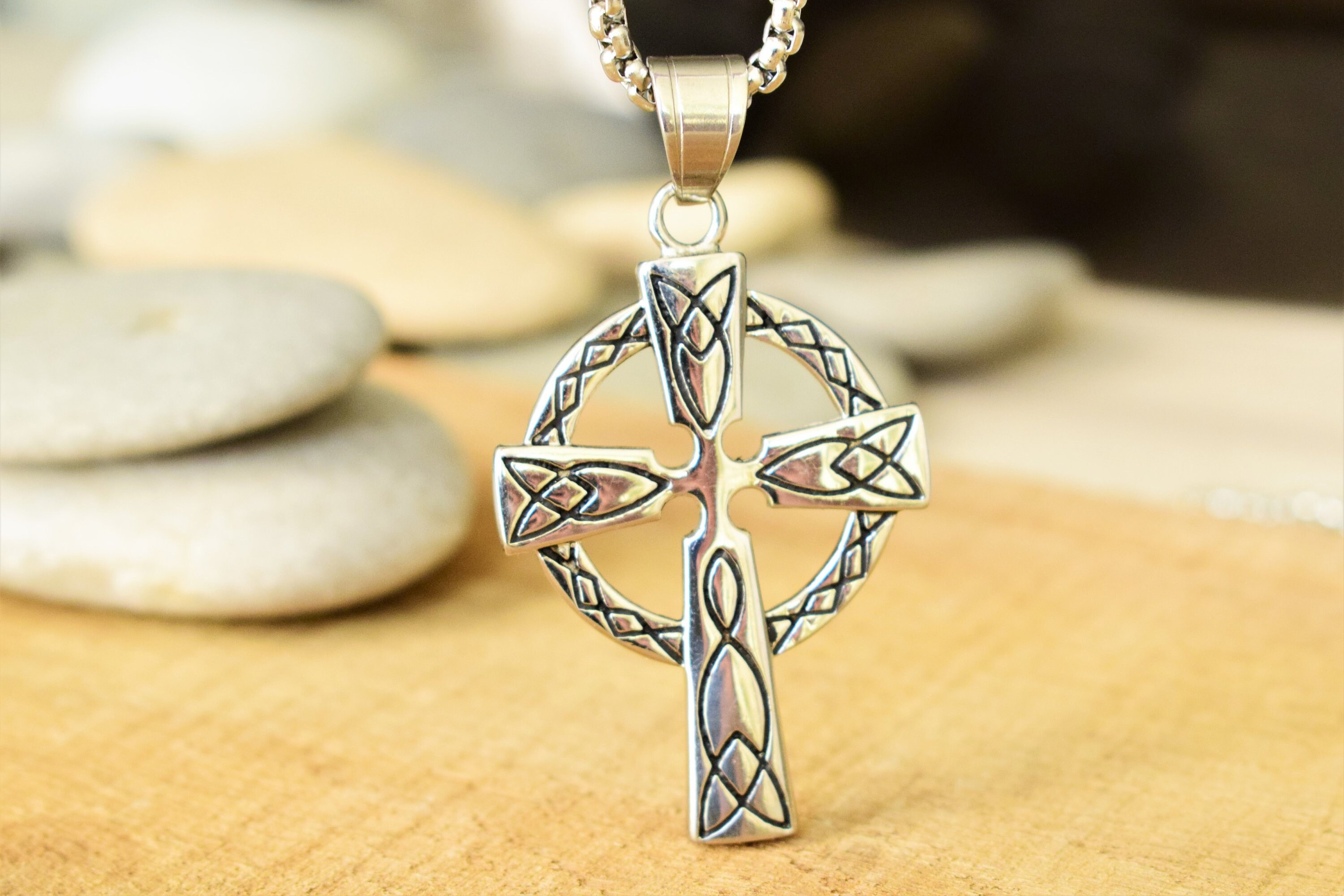 Cross necklace celtic cross necklace mens irish jewelry men Etsy
