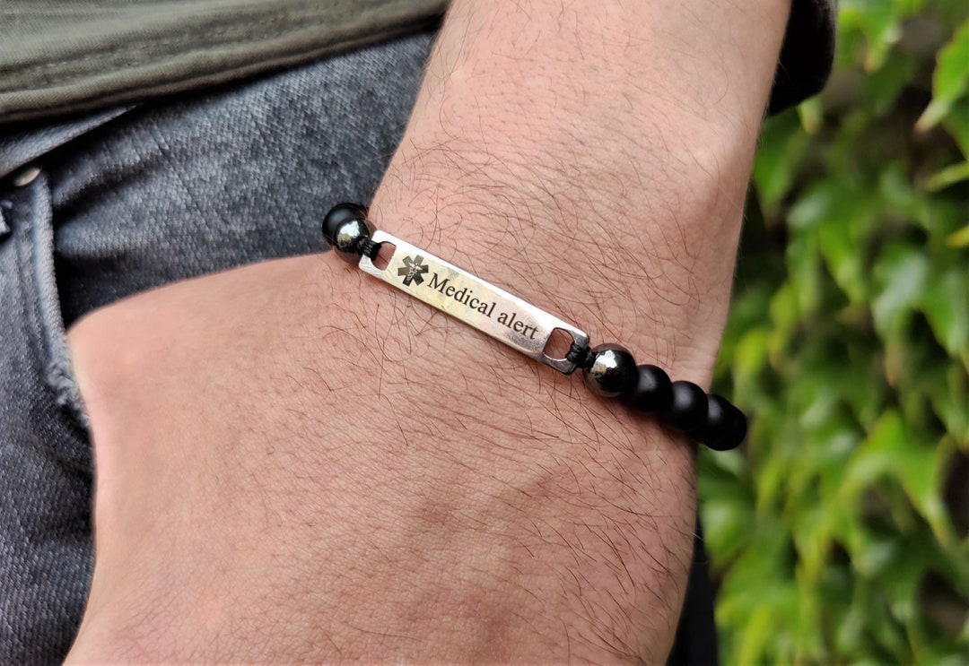 Medical Alert Bracelet Replacement Men Women Personalized Id Bracelet  Diabetic Autism Allergy Emergency ID Jewelry