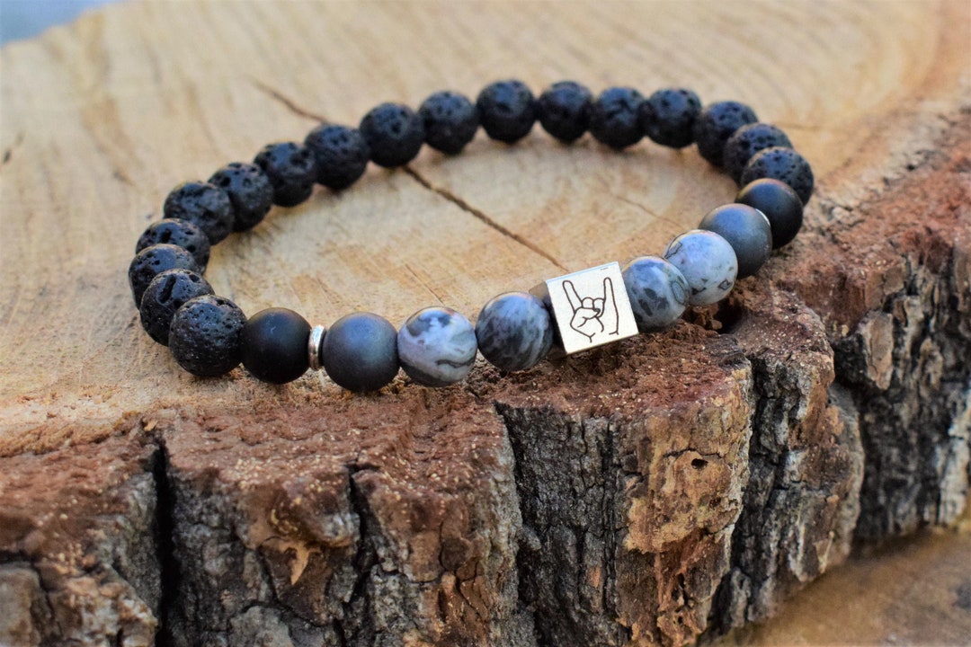 Rock on Hand Sign Bracelet for Men Women - Rock Lover Gifts - Rock Roll ...