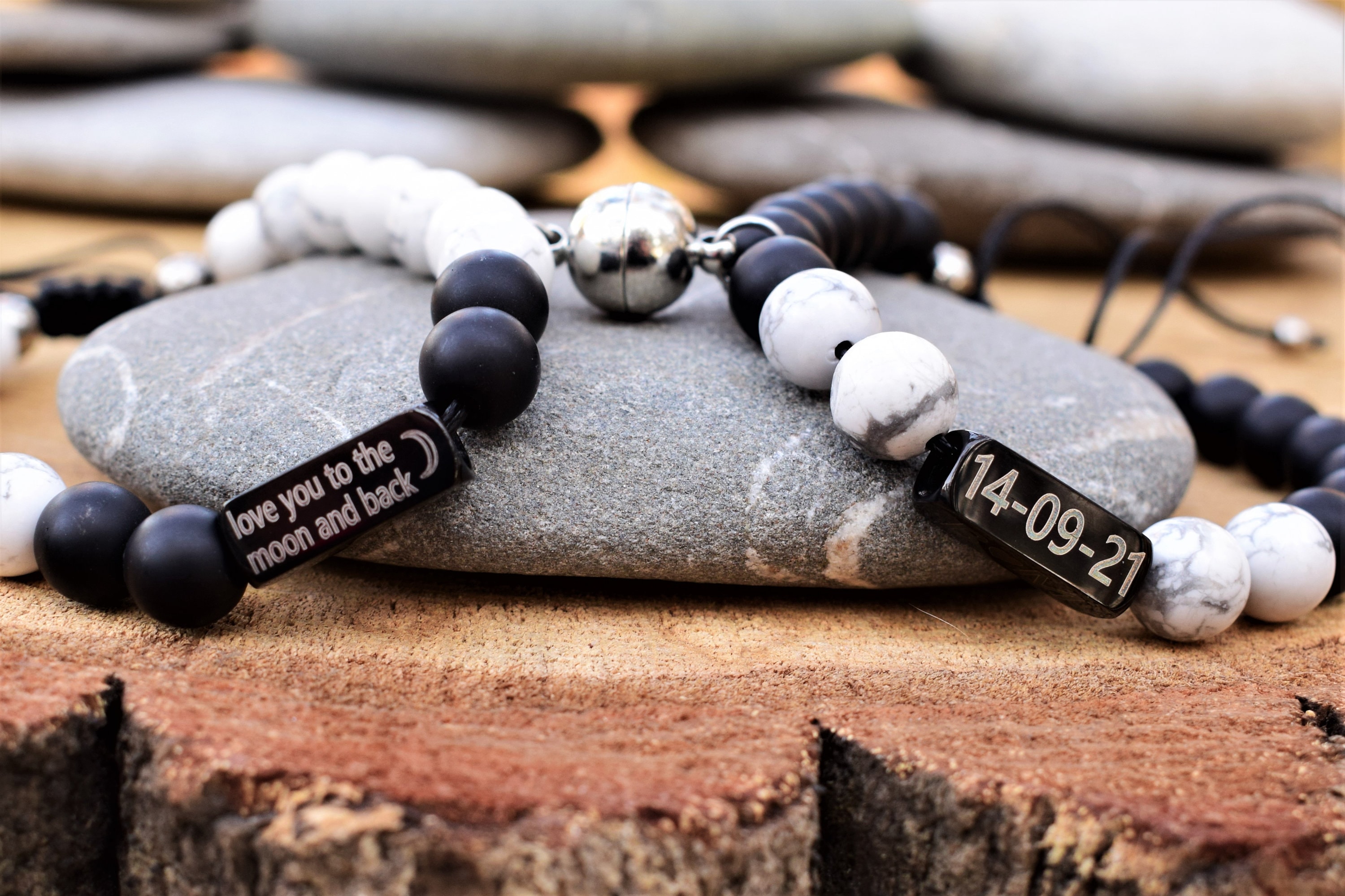 Couples Bracelet Personalized Couples Bracelets Set 2 Etsy