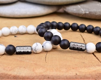 longitude latitude bracelet couple coordinate bracelet gps coordinates bracelet couple custom matching couples personalized friendship gift