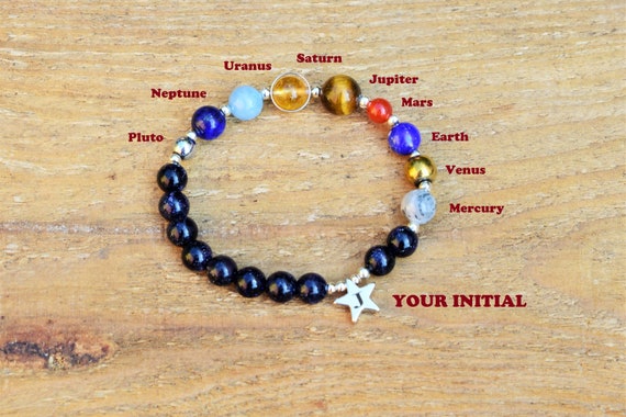Solar System Bracelet Galaxy Bracelet Space Jewelry Space Bracelet Solar System Jewelry Zodiac Sign Bracelet Cosmic Science Zodiac Jewelry