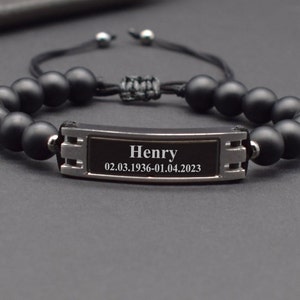 Biżuteria kremacyjna na prochy. Spersonalizowana bransoletka z urną do kremacji. Utrata ojca, ojczyma, męża. Bransoletka pamiątkowa. W kochającej pamięci mężczyzn.