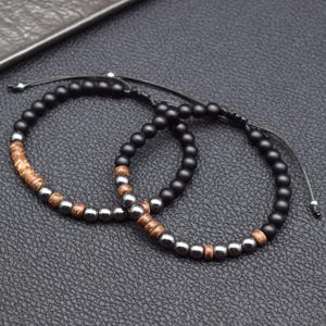 Custom Morse Code Bracelet Set for Couples - Personalized Name Date Secret Private Message in Moris Code Boyfriend Gift
