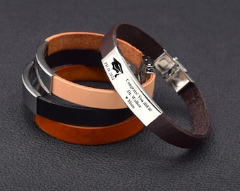 FG Family Gift Mall Men's Cross Bracelet | Graduation Gift For Son, Inspirational Keepsake With Gift Box & Card