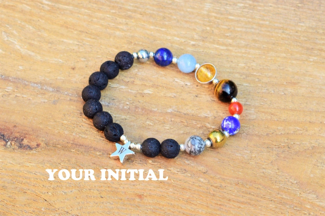 Persinalized Solar System Bracelet Galaxy Bracelet Space Jewelry