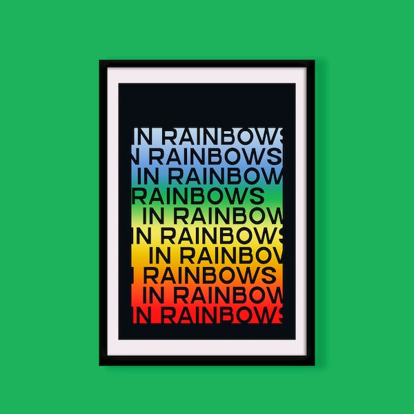 In Regenbogen - A4 Poster Print, 300gsm | Fanmade, kunst aan de muur, Zwitsers design, alternatieve rock