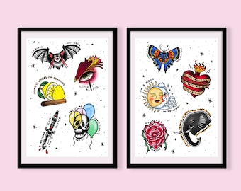 Petals Flash Prints - art, design - A4 210gsm paper posters - traditional wall decor, american trad