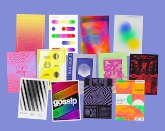 Currents A4, A6 Prints - 13 designs | art, design | 250gsm paper posters - minimalist wall decor