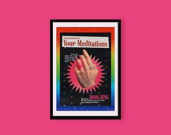 Mood Ring - Wall Art Print | Music Pop Indie Gig Poster | Graphic Design | A4, Retro, Gift for Her, Magic, Concert