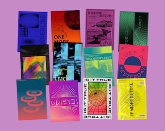 The Slow Rush Series | A4, A6 Prints - 12 designs | art, design | 250gsm gig posters - minimalist wall decor