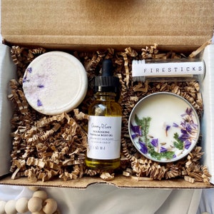 Lavendel Beauty Box | Spa-Geschenkbox | Verwöhnen Schönheits-Box | Geschenkbox für Frau | Spa-Geschenkbox für sie | Individuelle Geschenkbox | Spa-Geschenk-Set