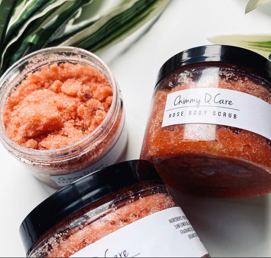 Rose Body Scrub Etsy