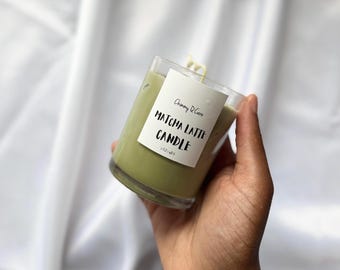 Matcha Latte Candle | 100% Soy Wax Candle | Gift for A Friend | Cafe Candle | Handmade Gift | Gift Box For Her | Care Package | Gift Filler