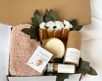 Thank You Hygge Gift Box | Floral Spa Gift | Appreciation Gift Cozy Set | Colleague Gift Basket | Personalized Box | Thinking of You | Hygge