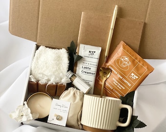 Coffret cadeau douillet pour elle | Coffret cadeau pour femme | Chaussettes, bougies, coffret cadeau soins personnels | Cadeau pour un ami | Boîte hygiénique confortable | Emballage attentionné
